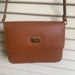Mundi Brown Leather Crossbody Bag